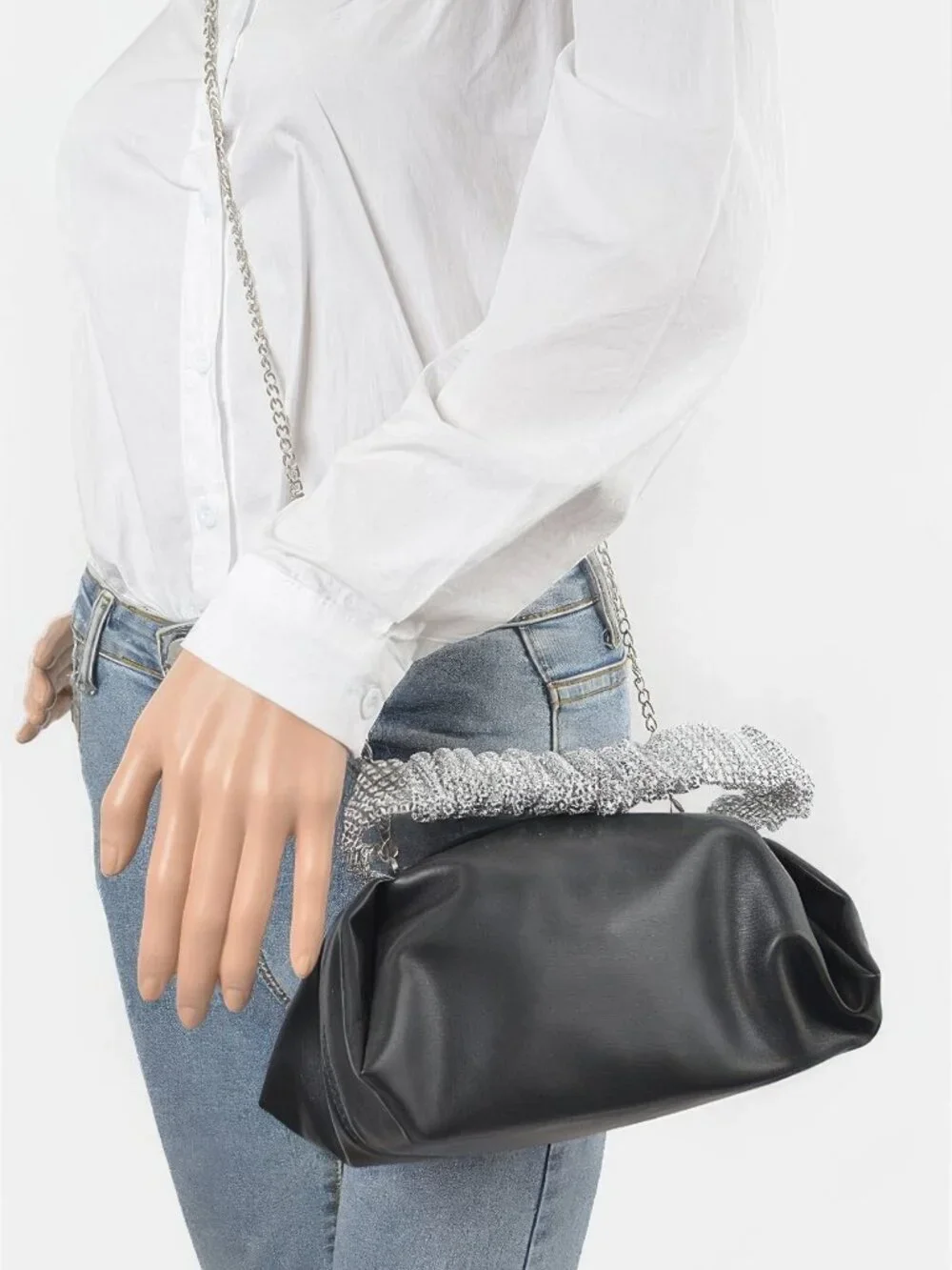 Faux Leather Shoulder Bag